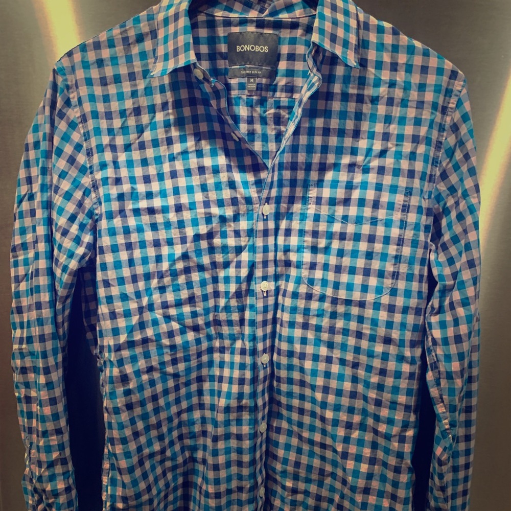 Bonobos Medium Tailored Fit Gingham Shirt